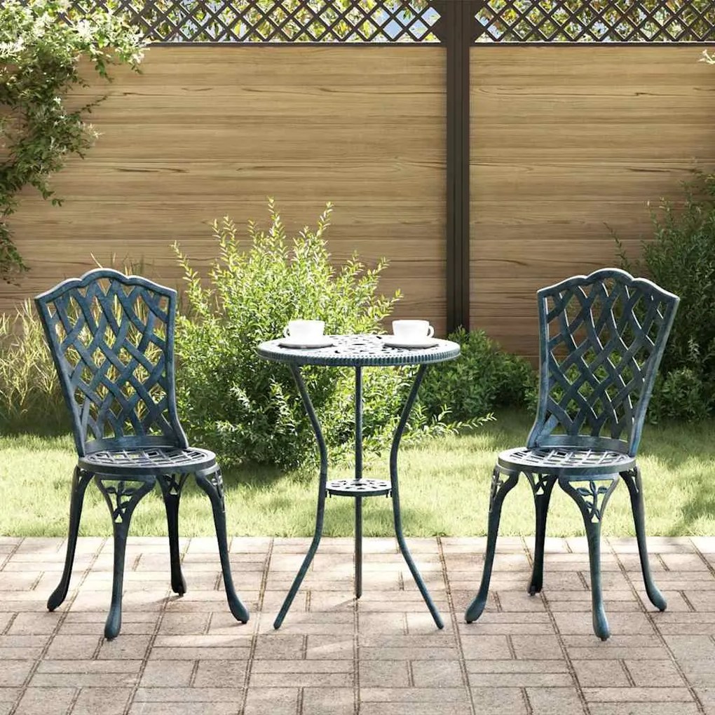Kerti Szék párnával 2 pcs Zöld 55 x 56.5 x 91cm Alumínium