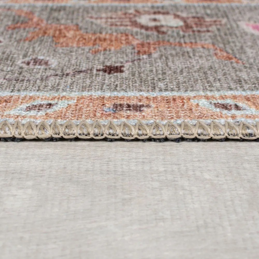 Világoszöld mosható szőnyeg 152x230 cm Una Floral – Flair Rugs