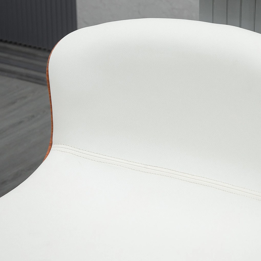 HOMCOM 2 db Modern Dizájnnal Készült Bárszék Állítható Ülésmagassággal 64-85 cm 360° Forgatható Műanyag Borítással Krém Színű Imitált Fa | Aosom