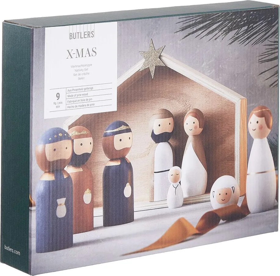 X-MAS betlehemi figurák, 9 darabos készlet