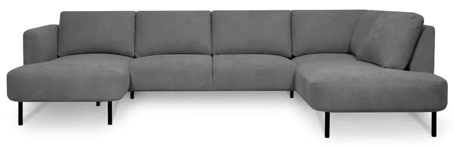 Sötétszürke sarokkanapé (jobb oldali-U alakú) Hero – Scandic