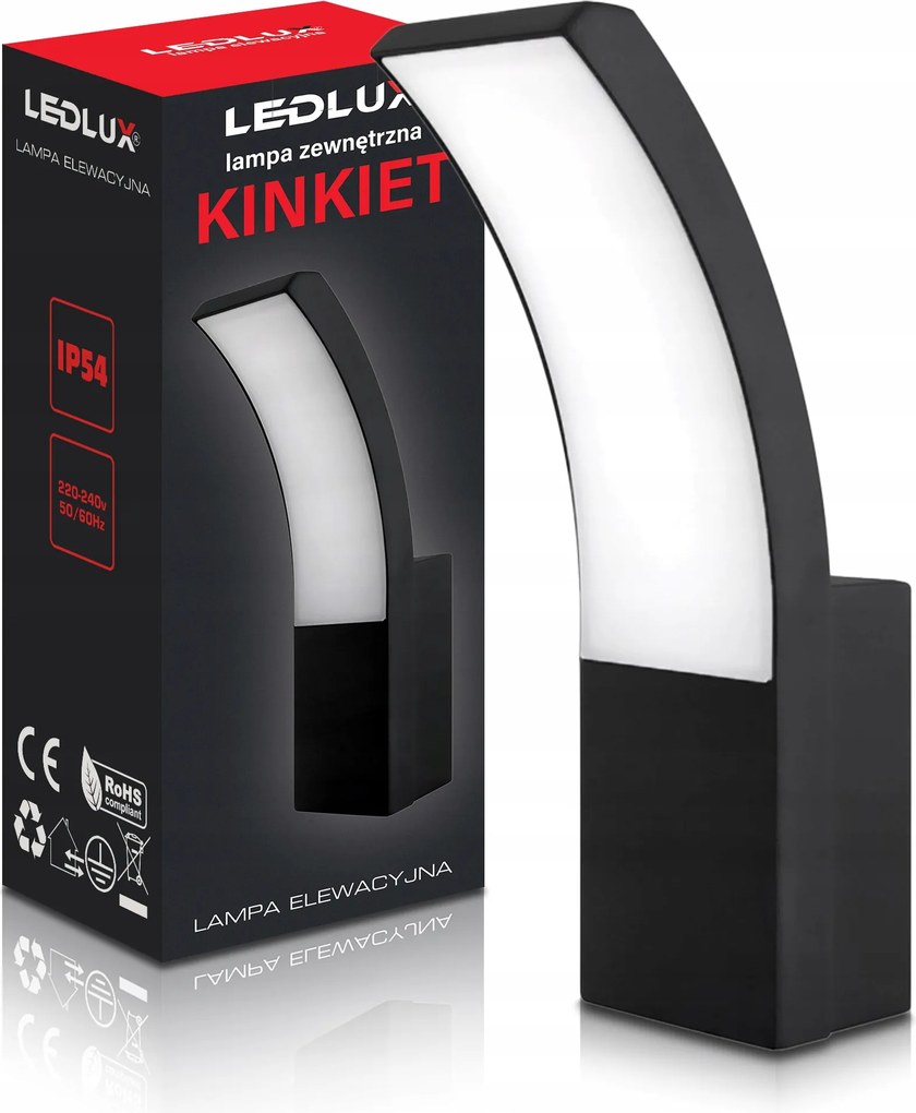 Homlokzati Lámpa Kültéri Kerti Led Fali lámpa 10W Fehér Semleges