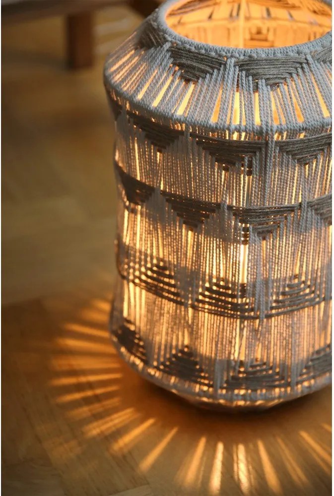 Natúr színű asztali lámpa textil-juta búrával (magasság 35 cm) Ano – Markslöjd