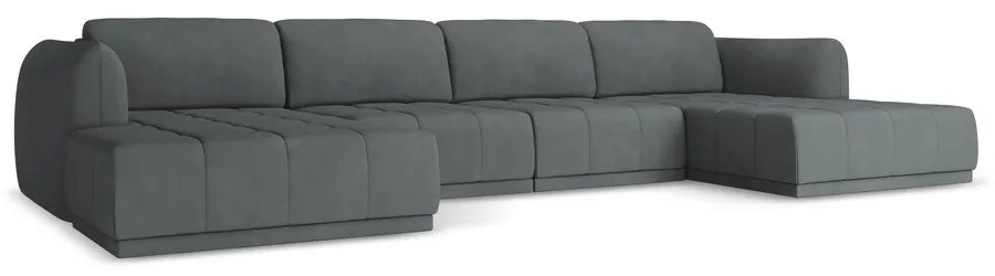 Sötétszürke sarokkanapé Hoku – Makamii