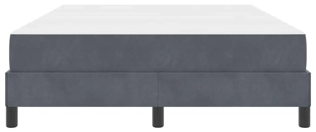 Boxspring ágy matraccal Sötétszürke 140 x 200 cm Bársony