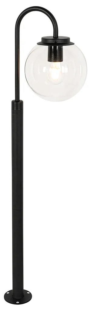 Modern lámpás fekete átlátszó üveggel 100 cm IP44 - Sfera