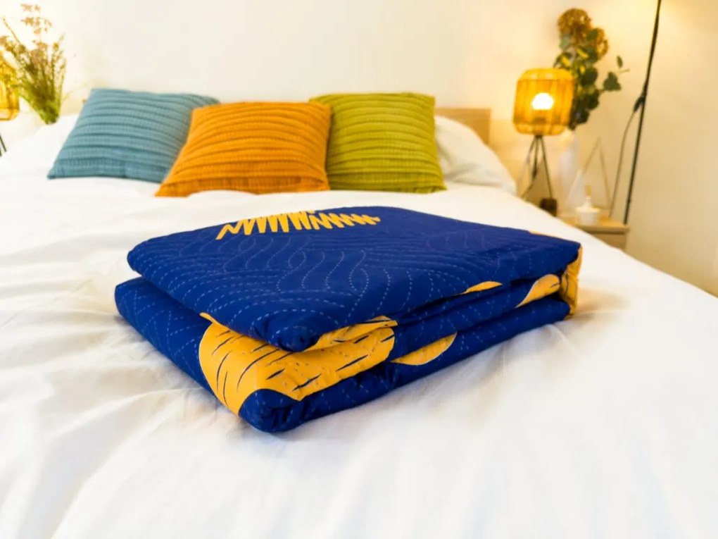 Ágytakaró GOLBINO, sötétkék Méret: 220 x 240 cm