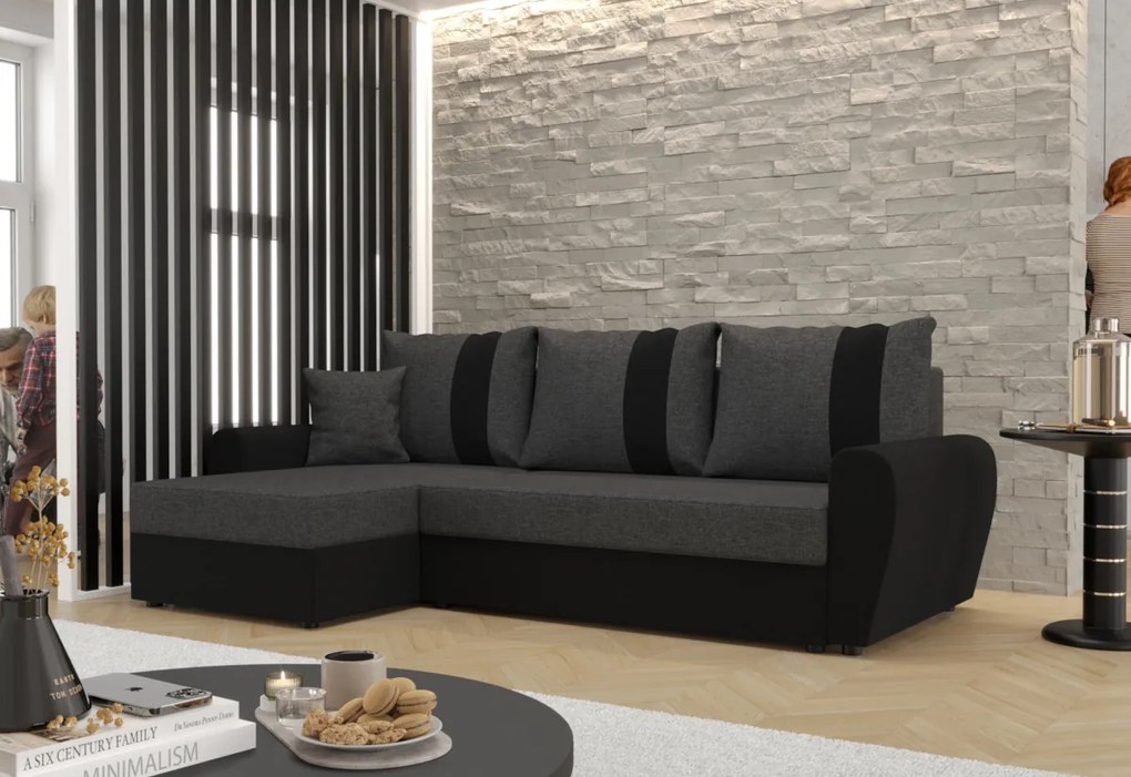 PAVOS ágyazható sarok ülőgarnitúra, 230x89x140, sawana 05/sawana 14