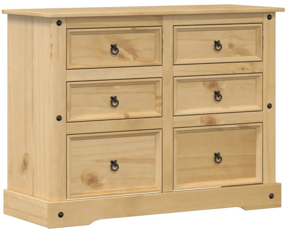Corona tömör fenyőfa komód 112x48x91 cm