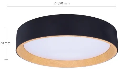 Brilagi-LED Dimmelhető lámpa LARIOS LED/48W/230V 3000-6500K ø 39 cm fekete + távirányító