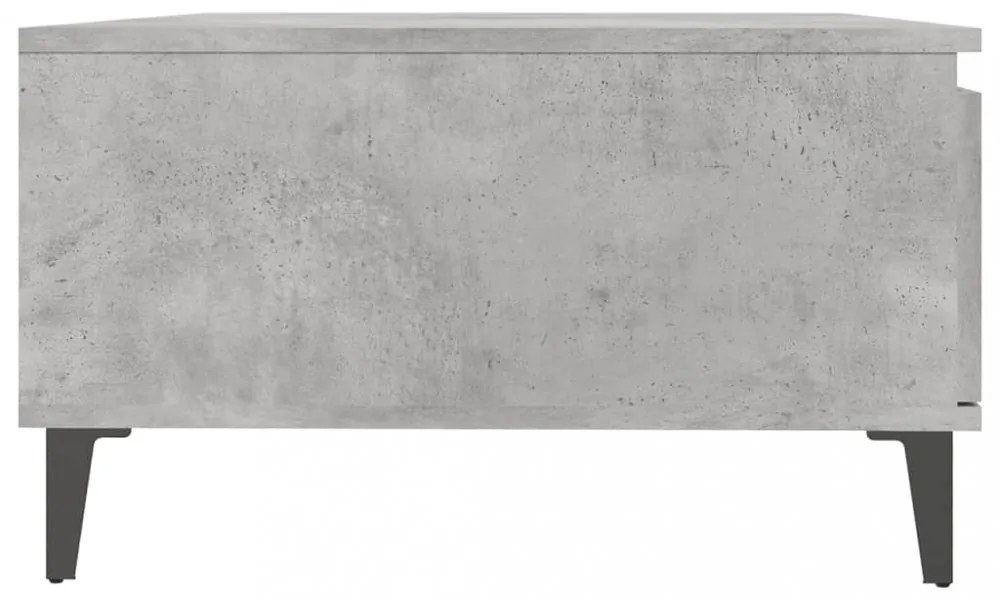 betonszürke szerelt fa dohányzóasztal 90 x 60 x 35 cm