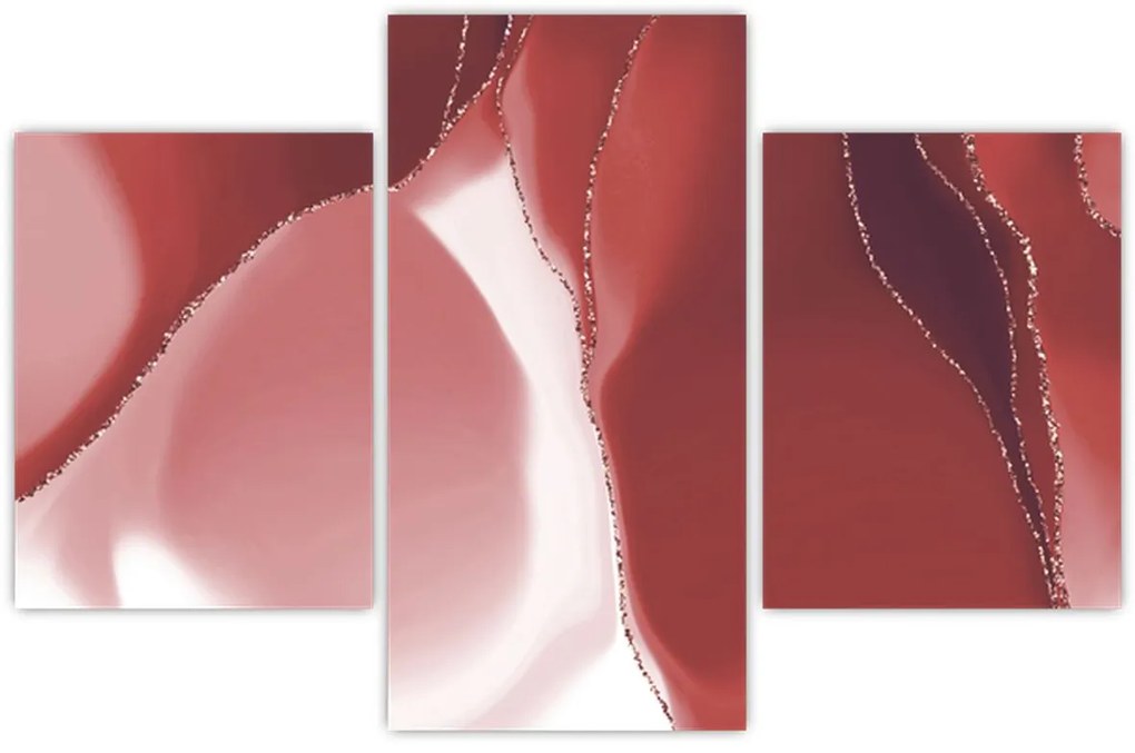 Kép - Piros absztrakt virág N⁰3 (90x60 cm)