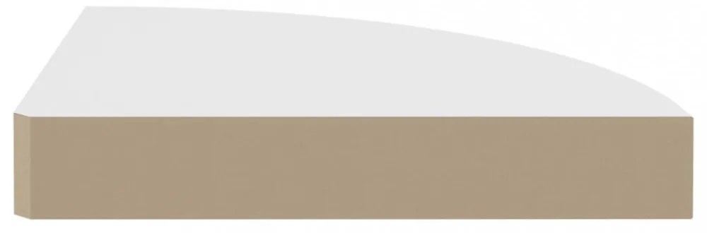 fehér MDF lebegő sarokpolc 25 x 25 x 3,8 cm