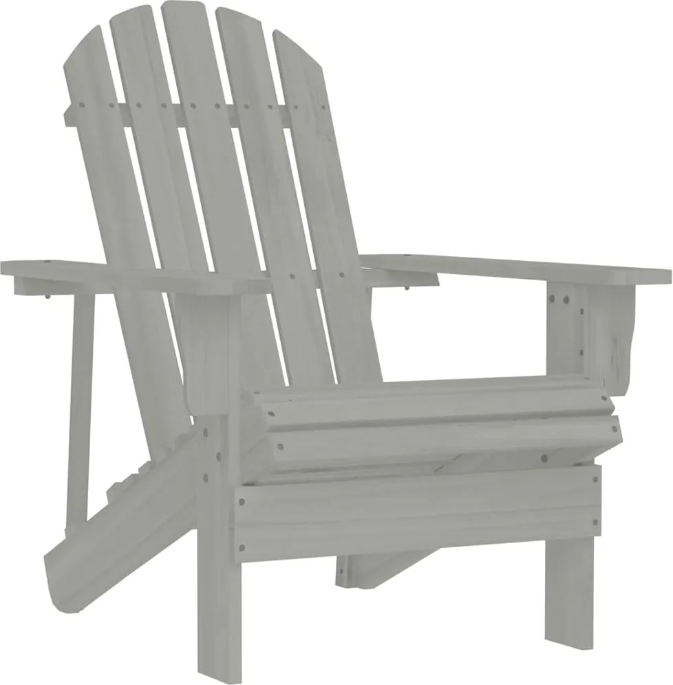 vidaXL szürke fa kerti szék