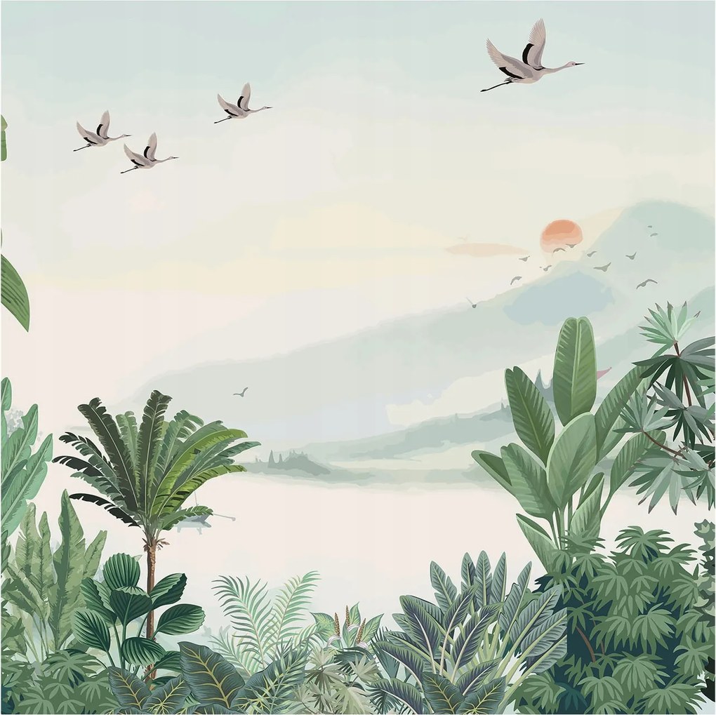 Fotótapéta Fali tapéta Hálószoba Nappali Trópusi oázis 250x250 Ragasztó