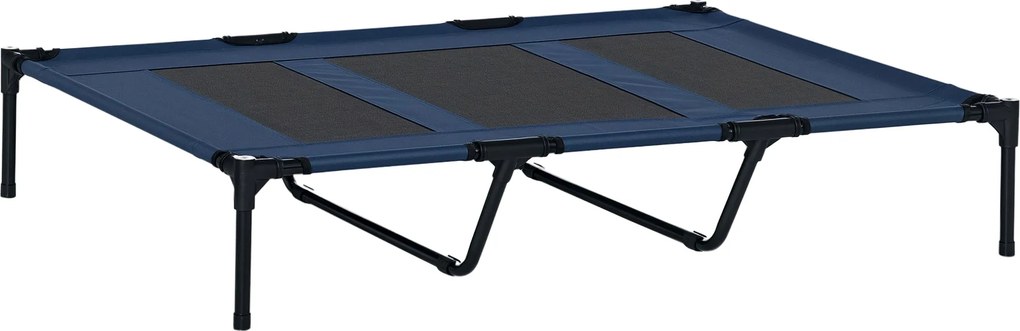 PawHut Kültéri Kutyafekhely - Fém Oxford Anyagú Kutyakot, Macskabútor 122 x 92 x 23 cm | Aosom