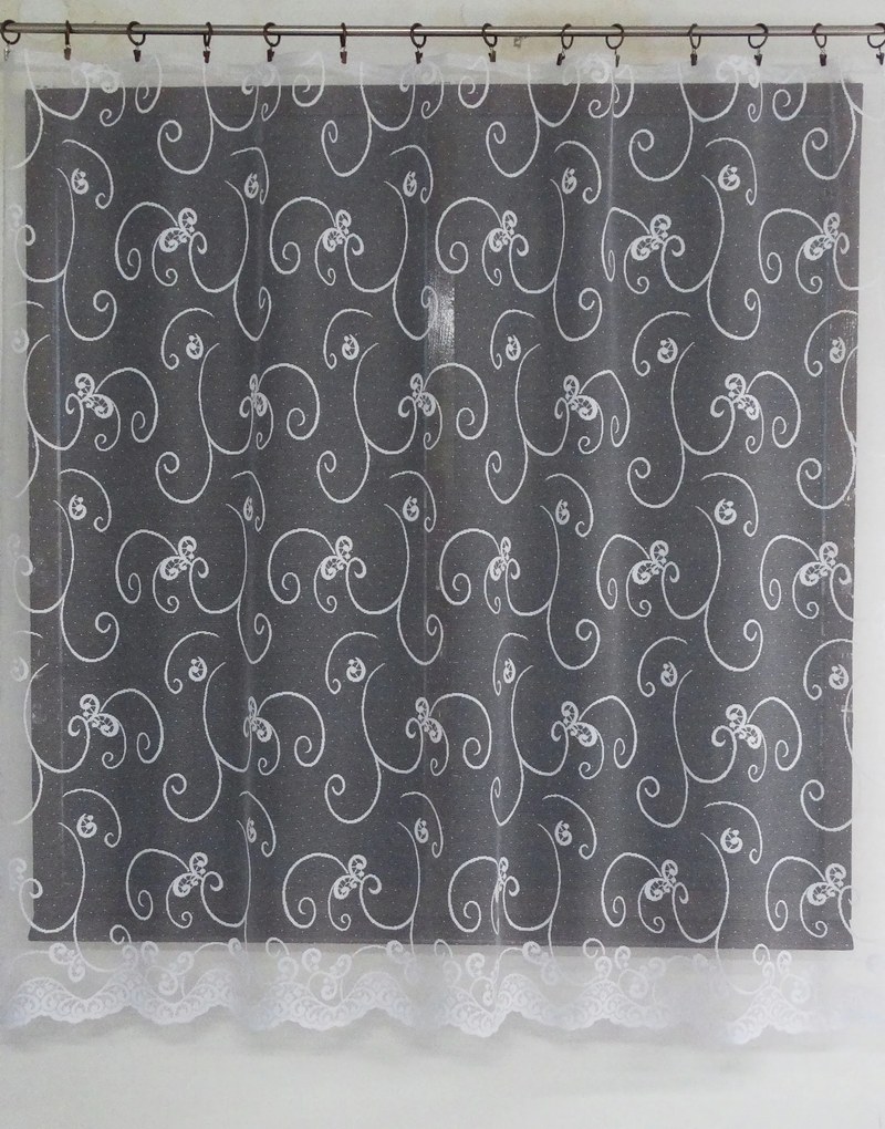 Mg Függöny jacquard 4534 Fehér 290X150 kész szalaggal