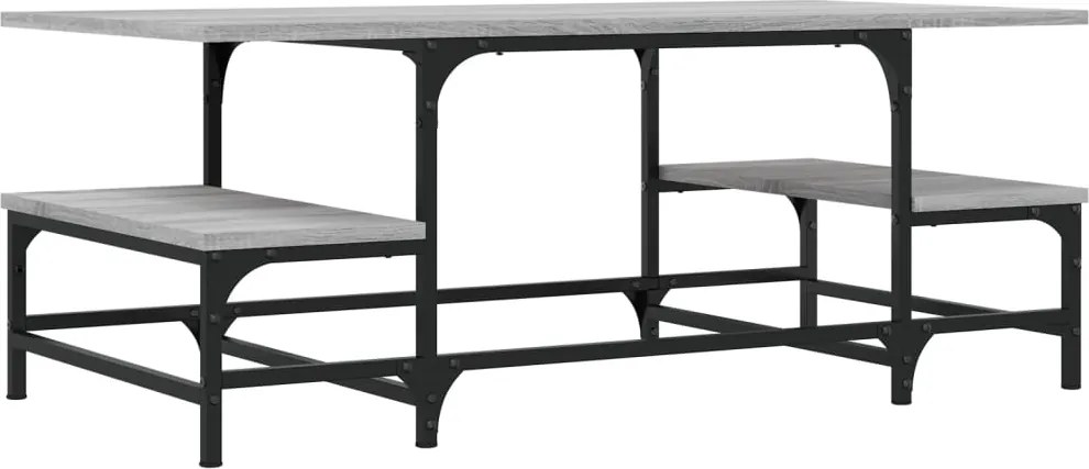 vidaXL szürke sonoma színű szerelt fa dohányzóasztal 100x50,5x40 cm