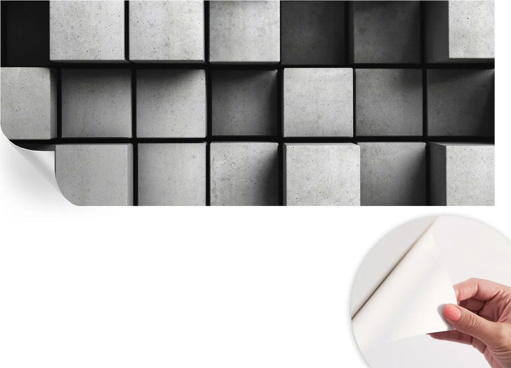 Öntapadós fotótapéta Otthoni szobába Geometrikus kockák 250x104 cm