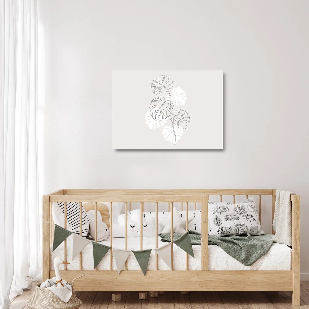 Üveg kép - VonalÜveg kép monstera N⁰3 (70x50 cm)