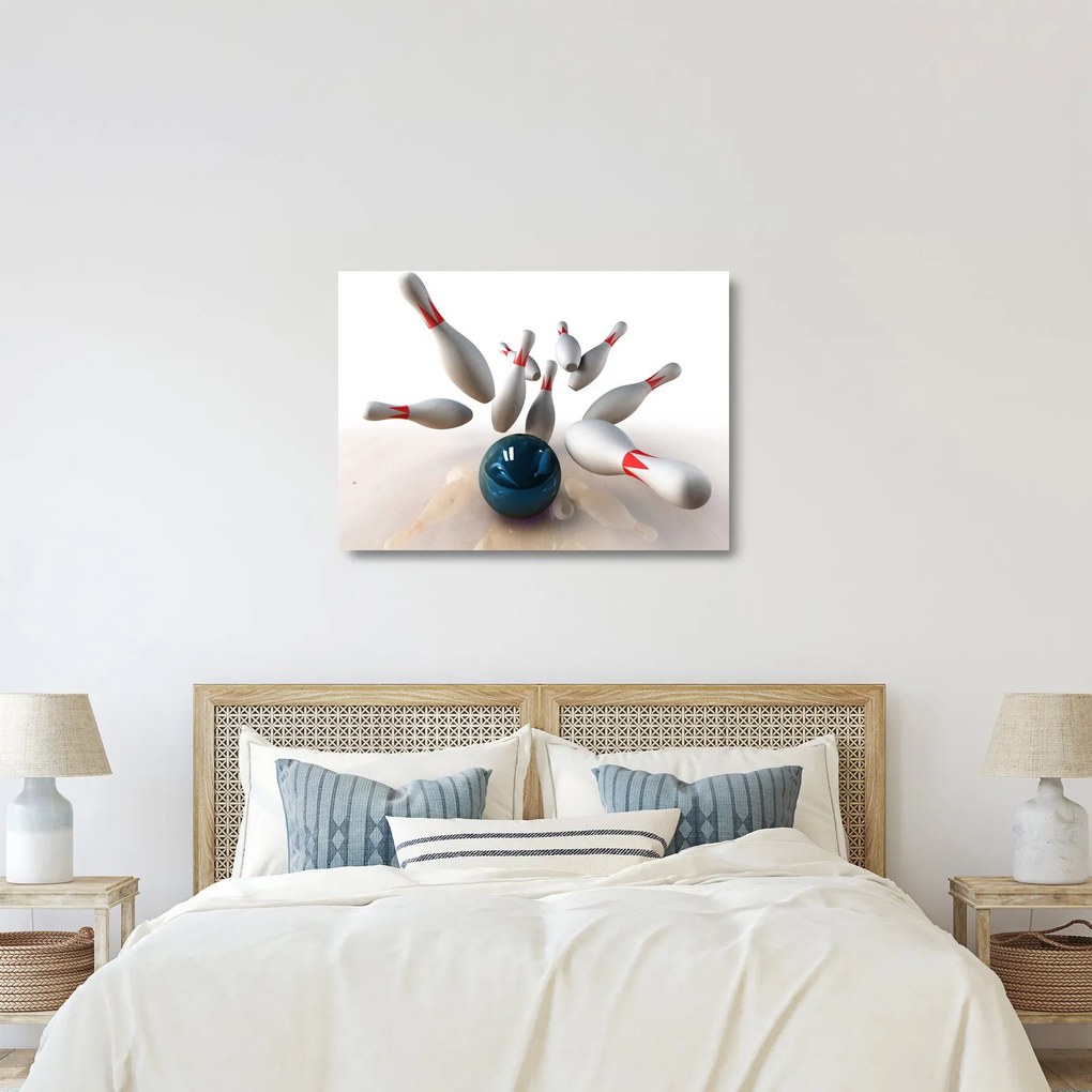 Kép - bowling (üvegen) (70x50 cm)
