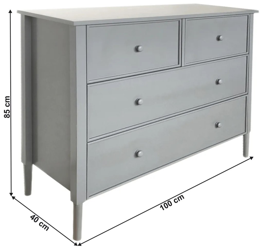 AVIELA komód, szürke