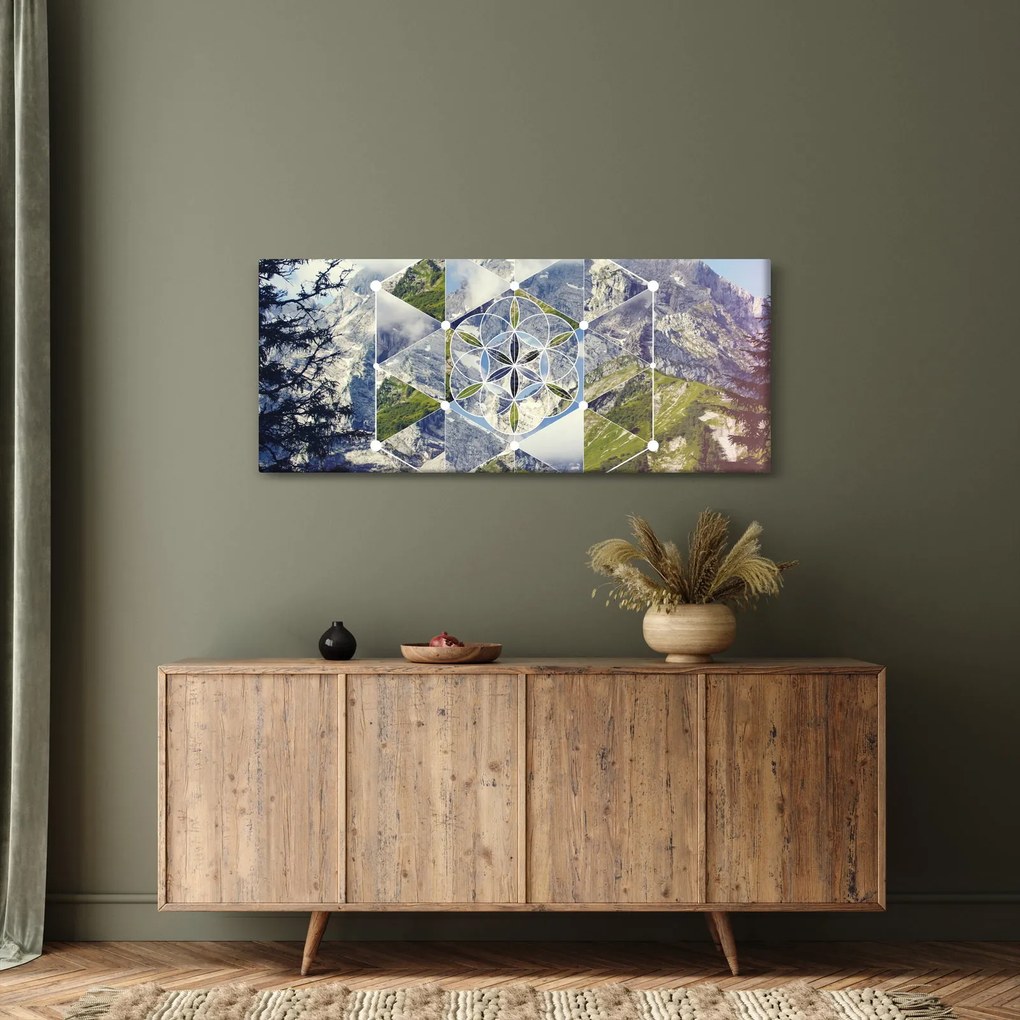 Kép - Geometriai ábra (120x50 cm)