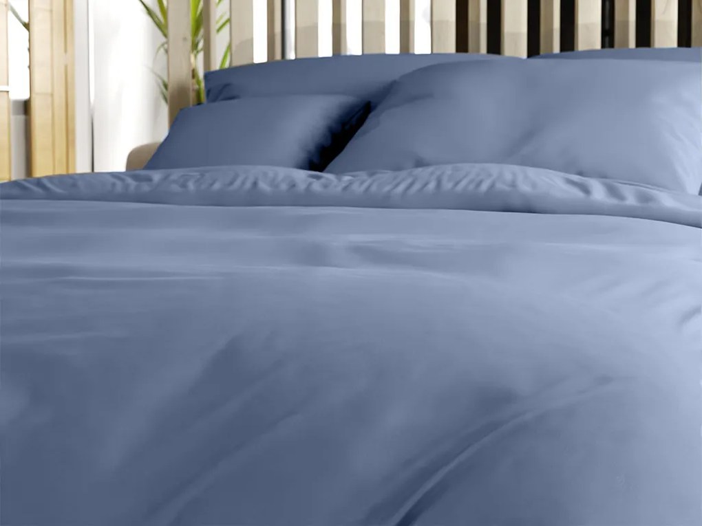Pamut ágyneműhuzat LUX kék szállodai zsebbel Ágyneműhuzat mérete: 70 x 90 cm | 140 x 200 cm