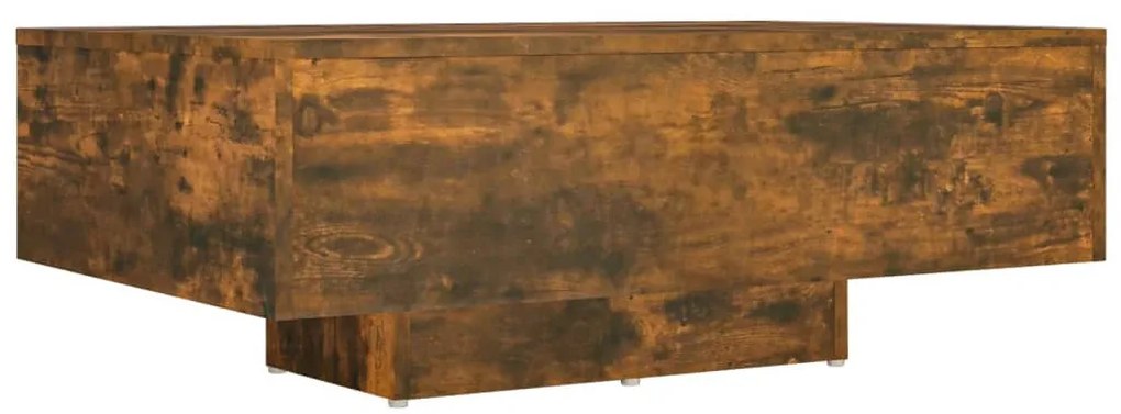 Füstös tölgy színű szerelt fa dohányzóasztal 85 x 55 x 31 cm