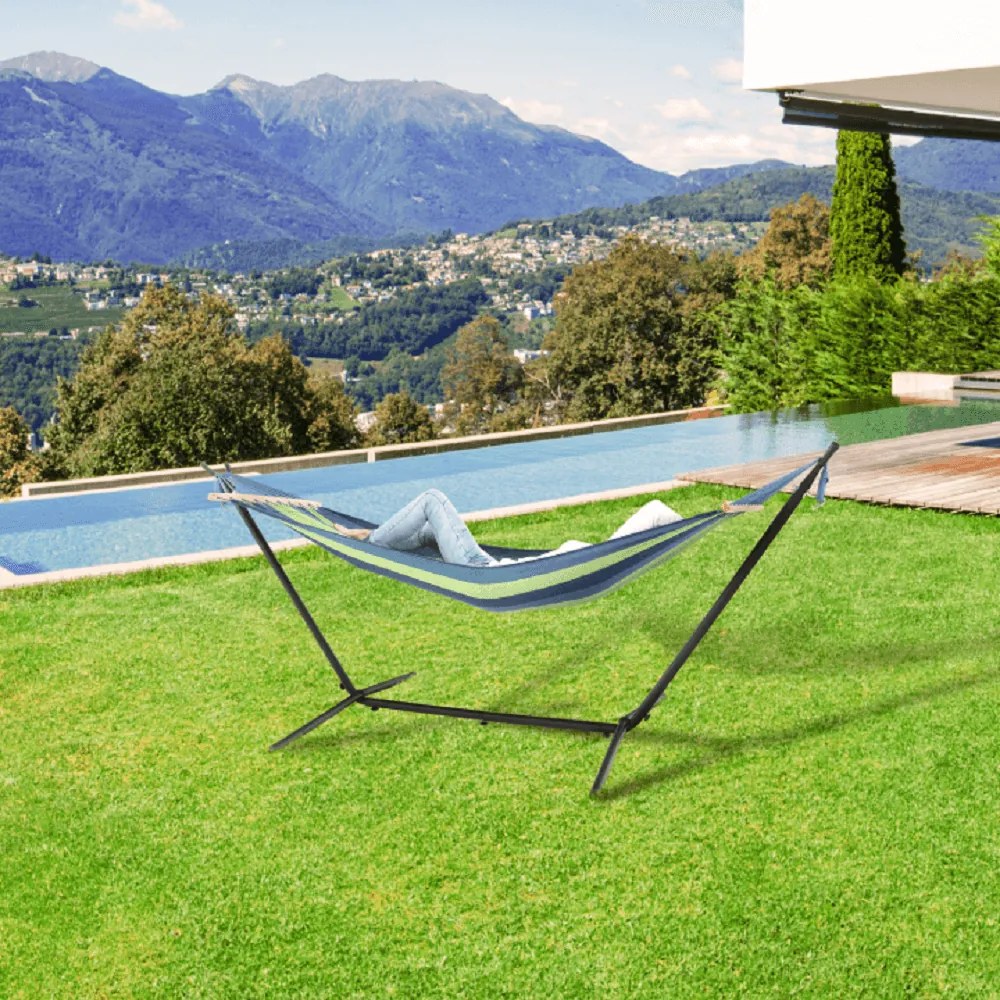 Függőágy, türkiz/kék/zöld, EVANA NEW -  Állvány nélkül