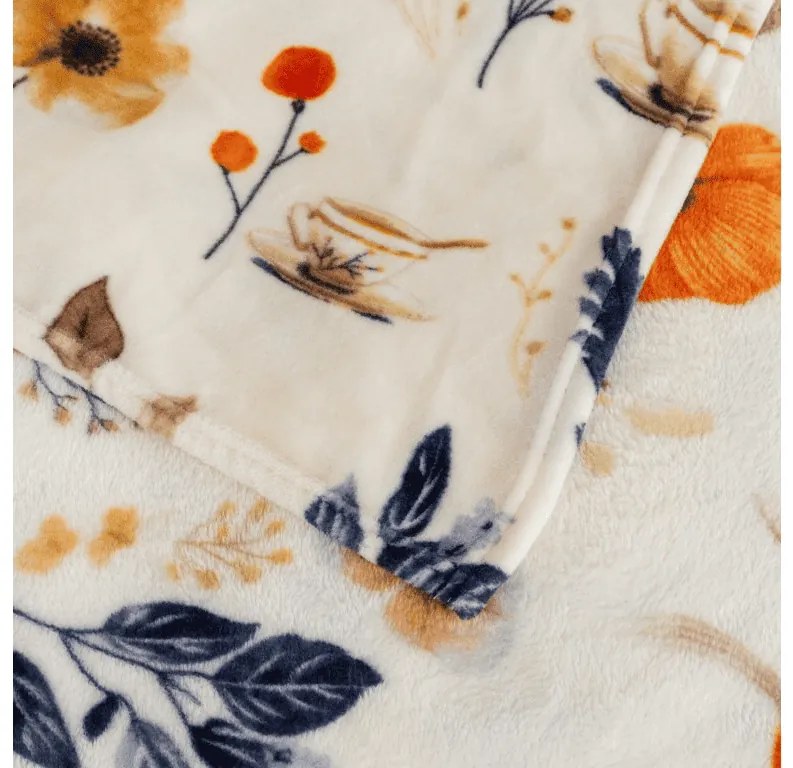 Mikroplüss pléd PAPAVA, krémszínű Méret: 200 x 220 cm