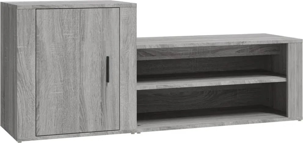 vidaXL szürke sonoma színű szerelt fa cipősszekrény 130 x 35 x 54 cm