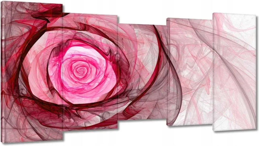Vászonkép 150x80 Rózsaszín fraktál rózsa