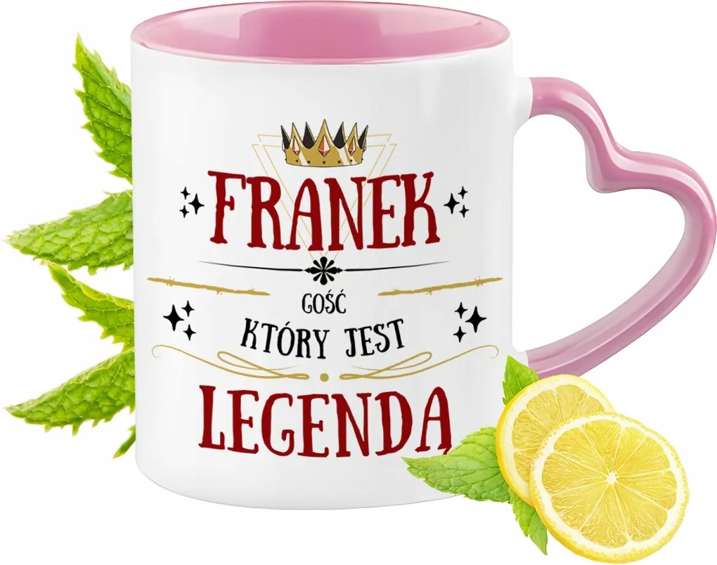 Frank Bögre Rózsaszín Szív Alakú Füllel Kávé Ajándék