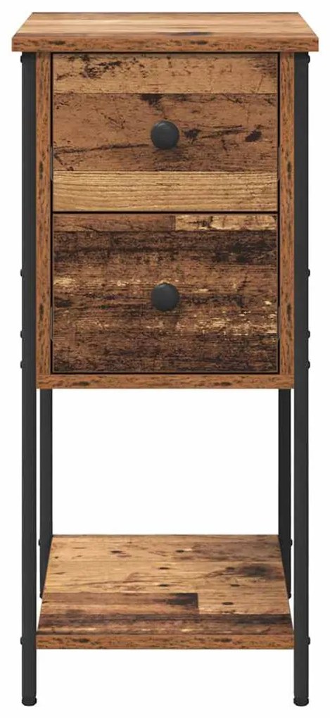 Éjjeliszekrény fiókkal 2 pcs Régi fa 32 x 42 x 70 cm Faanyag