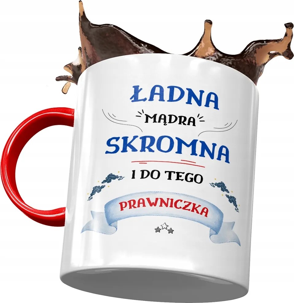 Piros Bögre Ügyvédnőnek Csinos Okos Szerény Nyomtatott Fotóval