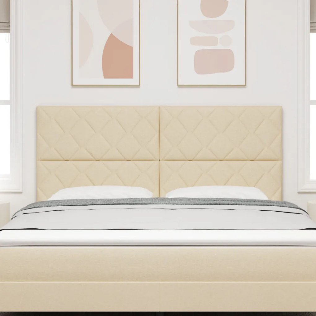 LED Fejtámla Gyémánt Blokk Design Krém 180 cm Szövet