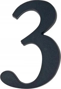 3-AS Szám Fekete Házszám Ajtó Fal 19CM
