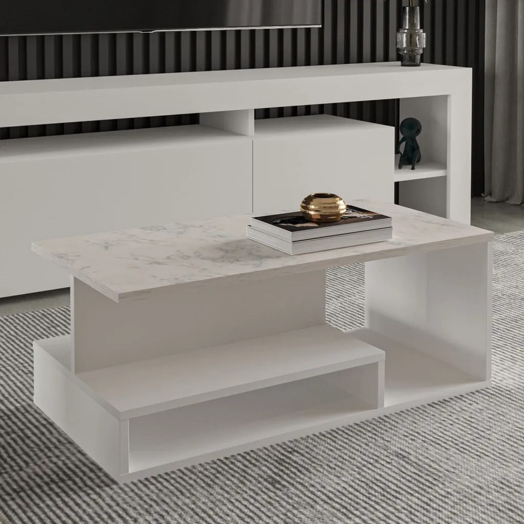 Vera Mini - White, Marble