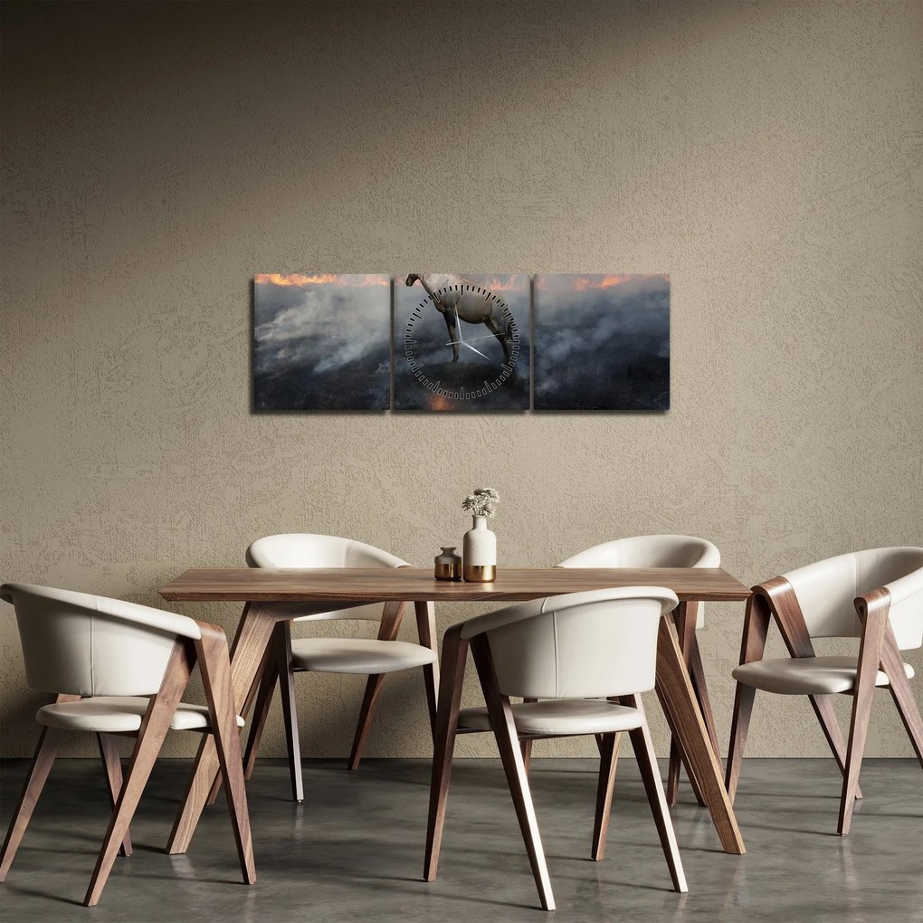 Zerge a tűzben képe (órával) (90x30 cm)