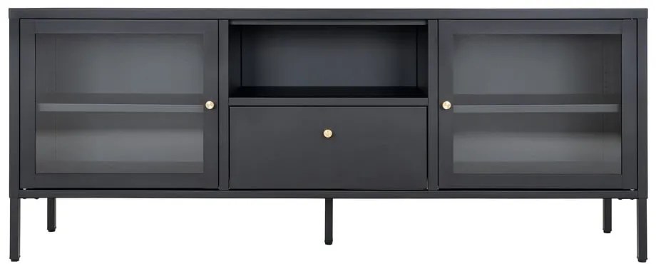 Fekete fém TV-állvány 150x60x35 cm Dalby – House Nordic