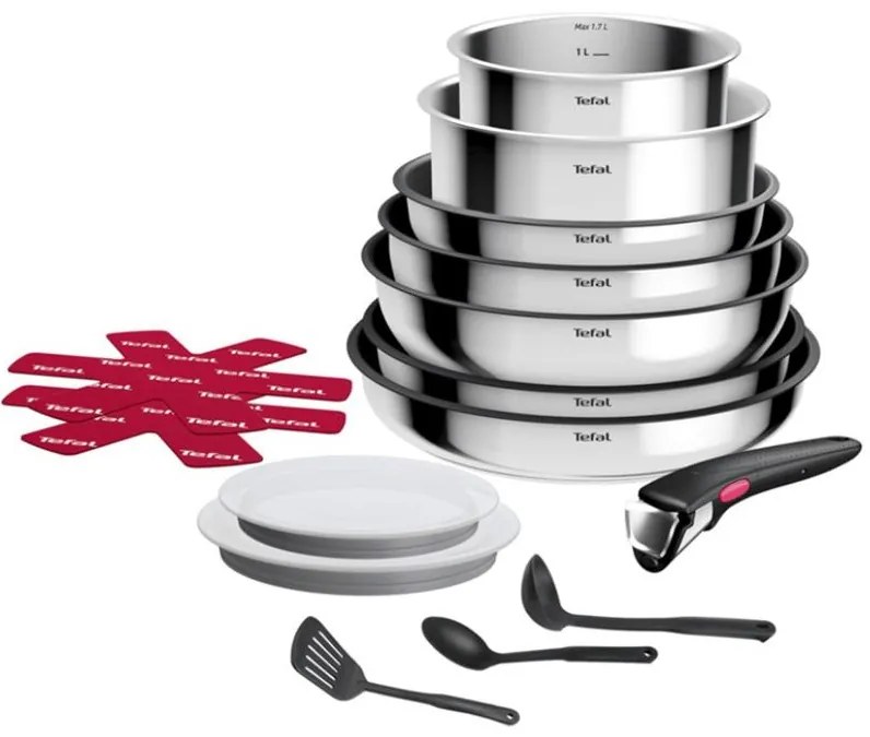 Tefal - 15 részes INGENIO COOK rozsdamentes acél edénykészlet