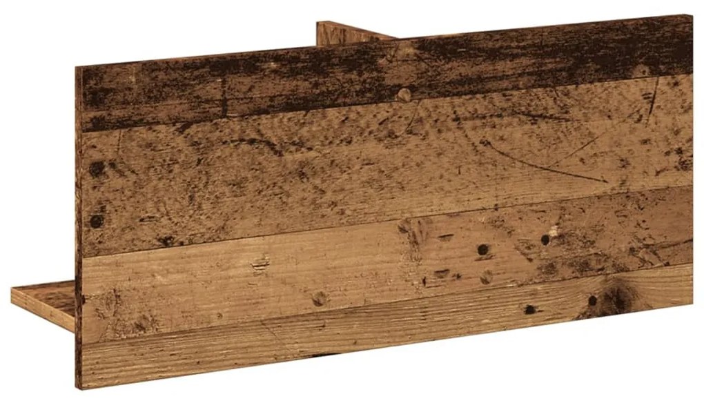antik fa színű szerelt fa faliszekrény 70 x 16,5 x 30 cm