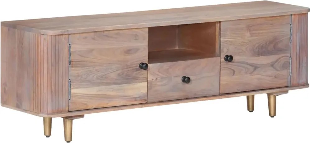 vidaXL tömör akácfa TV-szekrény 118 x 30 x 40 cm