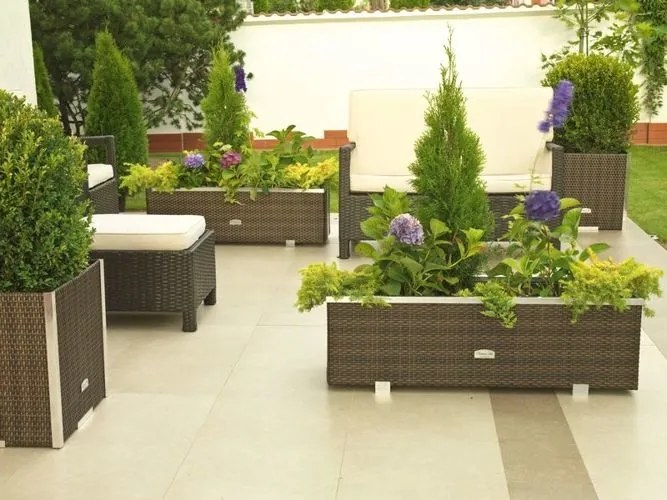 Rattan ültetvény Novara antracit 35x35x60