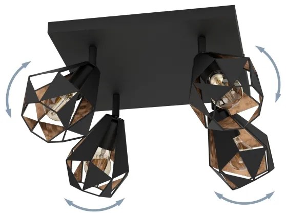 Eglo 43718 - Spotlámpa CARLTON 4xE27/40W/230V