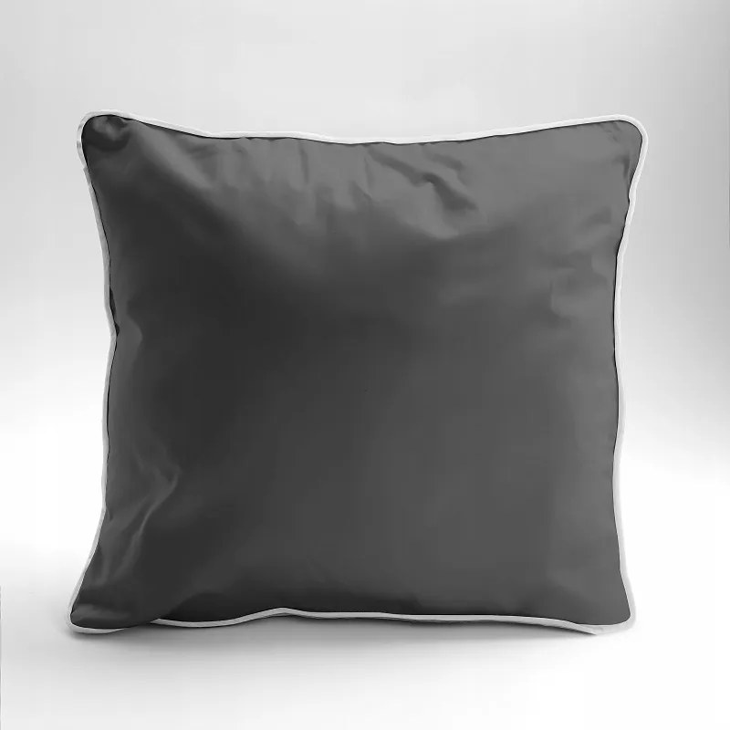 Párnahuzat 40x40 makoszatin pure sötétszürke, bézs