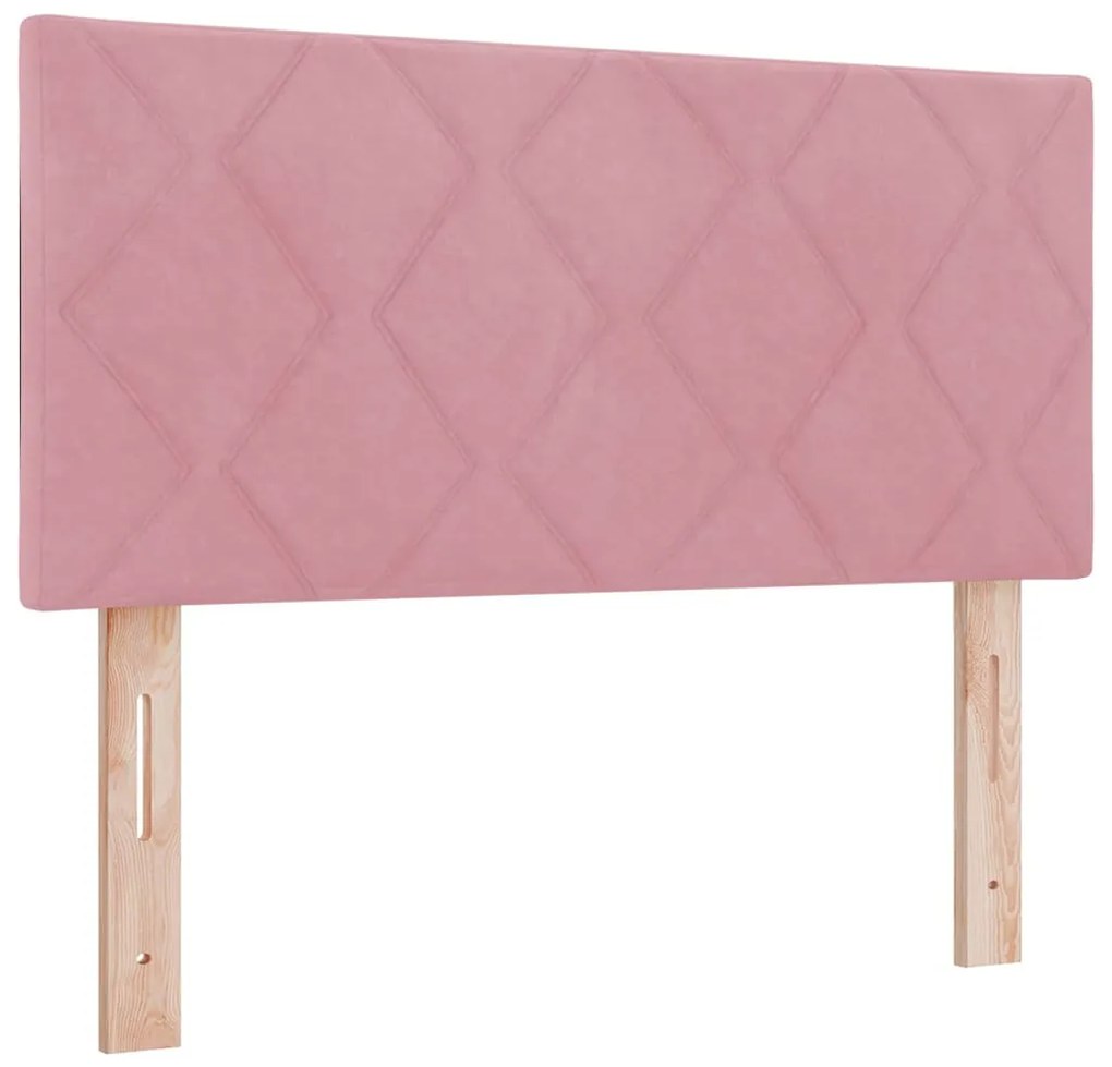 Rugós ágy matraccal matracmal Rózsaszín 100 x 200 cm szövet