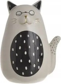 Szemüveges macska kerámia figura 15cm