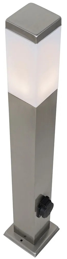 Kültéri lámpa acél 80 cm foglalattal IP44 - Malios